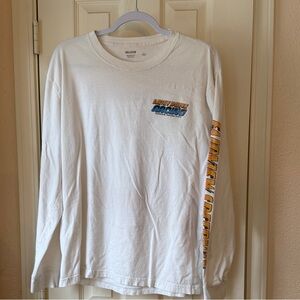 Hollister Fairview Speedway Racing White Long Sleeve Tee